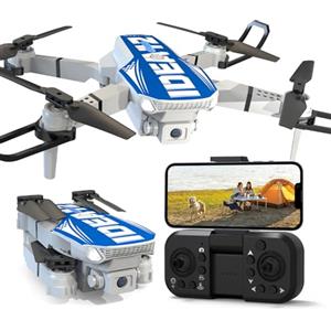 LE-IDEA Mini Drone con Telecamera 1080P, IDEA12 Drone con Posizionamento Flusso Ottico, Evitamento Ostacoli 270°, Modalità Senza Testa, Quadcopter Droni con Trasmissione WiFi per Adulti (Blu)