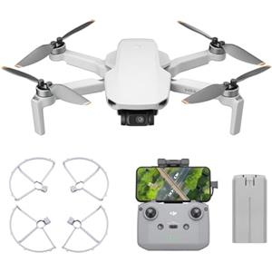 DJI Mini 4K Bundle, Drone con Fotocamera 4K HD, Meno di 249 g, Stabilizzatore 3 Assi, Trasmissione Video 10 km, Return Automatico, Resistenza al Vento (Mini 4K Bundle Protezione dell'elica)