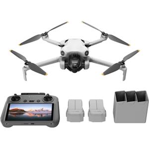 DJI Mini 4 Pro Fly More Combo con DJI RC 2 (radiocomando con schermo), mini drone con telecamera, meno di 249 g, autonomia di volo di 34 minuti, 2 batterie extra, C0