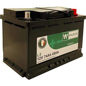 W-Parts BATTERIA AUTO 74 Ah - 680 A EN spunto | Garanzia Italia | 278 x 175 x 190 | 74Ah