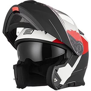 ORIGINE Casco Moto Modulare Omologato ECE Integrale Casco con Doppia Visiera Parasole
