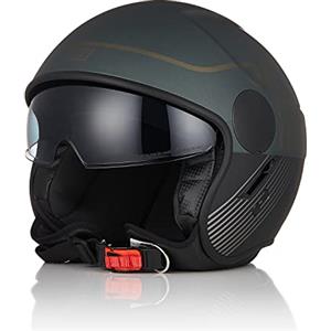 ORIGINE Casco Moto Jet Casco Scooter con Visiera Omologato ECE 22-06