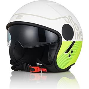 ORIGINE Casco Moto Jet Casco Scooter con Visiera Omologato ECE 22-06