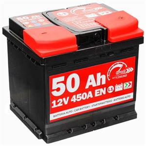 SPEED ART OF SPARE PARTS Speed Batteria auto L1 50 Ah 12V 450A EN polo positivo a destra +DX 207x175x190 mm equivalente 40 44 50 52 Ah