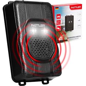 PATTLER Dissuasore Anti Martora per Auto con Luce - Alimentazione con Batteria Auto 12V, Batteria AA o USB - Protezione Ultrasuoni Contro Le Martore per Auto, Giardino, Soffitta - 1PZ