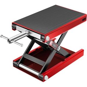 VIVOHOME Cavalletto Moto Sollevatore 500KG Carrello Sposta e ATV Forbice in Acciaio con Carrello e Manovella per Riparazione Garage