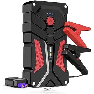 BIUBLE Avviatore Batteria Auto, 3000A Portatile Avviatore Emergenza per Auto(Adatto a 7.0L Gas o motore diesel 5.5L litri), 12V Jump Starter Booster Power Bank, Torcia a LED