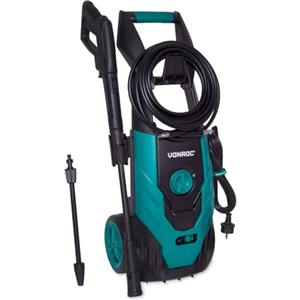 VONROC Idropulitrice 1800W, 140 Bar, 420 l/h, Serbatoio Detergente, Lancia Turbo, Pulizia Auto e Patio