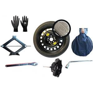 D'ANGELO 1988 KIT Ruotino di Scorta 17" compatibile con Suzuki Vitara, S-Cross, Sx4 Cross, Kizashi con Cric Chiave sacca vite di fissaggio e guanti