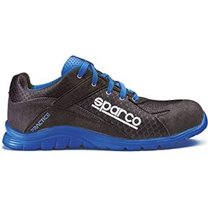 Sparco 0751742NRAZ Scarpa Antinfortunistica Da Lavoro, Nero/Blu Sparco, 42 EU