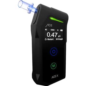 ACE X etilometro - Tester Digitale - etilometro Polizia - TU Vienna Vincitore del Test (precisione 99,1%)