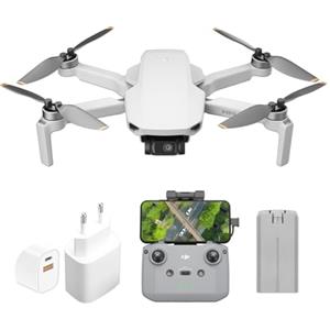 DJI Mini 4K Bundle, Drone con Fotocamera 4K HD, Meno di 249 g, Stabilizzatore 3 Assi, Trasmissione Video 10 km, Return Automatico, Resistenza al Vento (Mini 4K Bundle Spina di ricarica)
