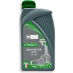 W-Parts Olio motore W-Parts 5W40 C3 per GAS/METANO - Totalmente Sintetico API SN SM | ACEA C3 | Fiat: 9.55535.T2 (1)