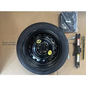D'ANGELO 1988 D'angelo Kit Ruotino di Scorta 15" compatibile con Fiat Panda, Panda Cross, Stilo, 500, 500e, Bravo, Idea,Fiorino, Lancia Ypsilon, Musa con Cric Chiave e Sacca