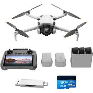 DJI Mini 4 Pro con accessori(con DJI RC-N2), Mini Drone Pieghevole con Fotocamera in 4K, meno di 249 g, Trasmissione Video di 20 km, Rilevamento Ostacoli Omnidirezionale, C0