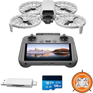 DJI Flip (RC2 con schermo) Bundle, Drone Follow Me con Fotocamera UHD 4K per Adulti, Pesa Meno di 249g, Stabilizzatore a 3 Assi, Trasmissione Video da 13 km, Decollo Dalla Mano, 31 minuti di volo