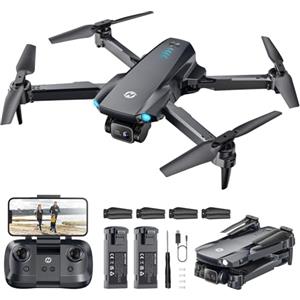 Holy Stone HS290 Drone pieghevole con telecamera FPV HD 1080P, quadricottero RC con flusso ottico, controllo tramite app, 3 velocità, 2 batterie modulari, regalo giocattolo cristiano per bambini, C0