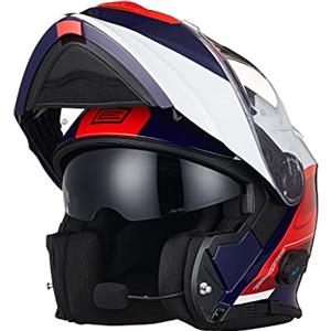 ORIGINE Casco Moto Modulare Bluetooth Omologato ECE Voice Dial Casco Moto Chiamata Vivavoce 22-06