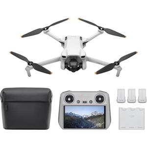DJI Mini 3 Fly More Combo (con DJI RC) - Mini drone con fotocamera leggero e pieghevole con video in 4K HDR, autonomia di 38 minuti, Riprese verticali native e funzioni intelligenti