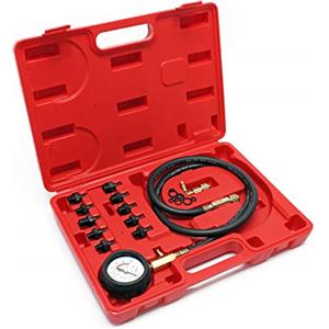 Wiltec Tester per Pressione Olio Motore Auto Set da 12 Pezzi misuratore Pressione Olio