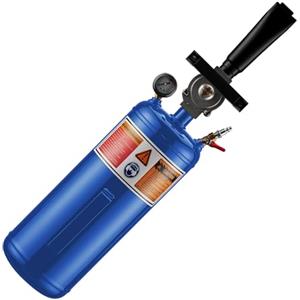 Wiltec Booster gonfiaggio Pneumatici ad Aria compressa, gonfiatore rapido gomme Portatile, 7 l, per Pneumatici da 6-8 Bar, Pompa d'urto, compressore per Auto e Moto