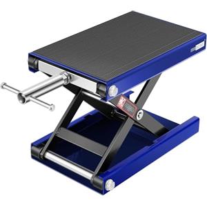 VIVOHOME Cavalletto Moto Sollevatore 500KG Carrello Sposta e ATV Forbice in Acciaio con Carrello e Manovella per Riparazione Garage