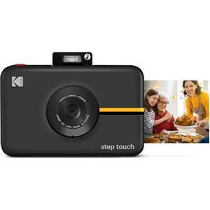 KODAK Step Touch | Fotocamera digitale 13 MP a stampa istantanea, touchscreen LCD da 3,5", video HD 1080p, zoom ottico 10x, specchio selfie, suite editing, tecnologie Bluetooth e ZINK Zero Ink | Nero