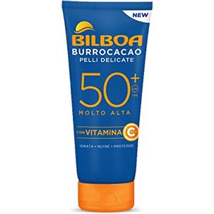 Bilboa - Crema Solare Protettiva Viso e Corpo SPF 50+ con Vitamina C - Idrata, Nutre e Protegge - Ideale per Pelli Sensibili - Dermatologicamente Testato - Tubo da 180 ml