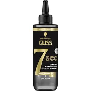 Gliss Schwarzkopf - Gliss - Cura Riparazione Express 7 Secondi - Ultimate Repair - Capelli Secchi e Abbassati - Brillantezza e Resistenza - Cheratina Liquido e Siero Perla Nera - 200 ml