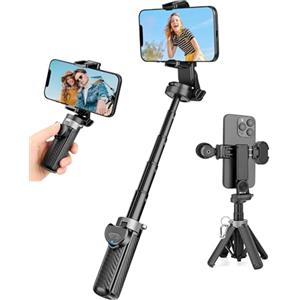 Victiv Mini Bastone Selfie Treppiede Smartphone, Cavalletto per Smartphone con Telecomando, 3-in-1 Estensibile Supporto per Telefono da Tavolo, Portatile Selfie Stick iPhone Tripode Cellulare
