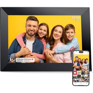 VESWWE FRAMEO Cornice Digitale WiFi 10 Pollici VESWWE Cornice Foto Digitale Touch Screen IPS 1280x800 Memoria Integrata da 32GB Rotazione Automatica Condividi foto e Video Utilizzando l'app Frameo
