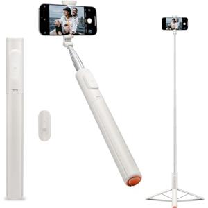 Spigen Automatica Treppiede Bastone Selfie, WonderSnap S541W, Selfie Stick Bluetooth 5.0 con Telecomando, Treppiede Smartphone per iPhone, Galaxy, Pixel, Xiaomi, OnePlus etc - Dune Beige
