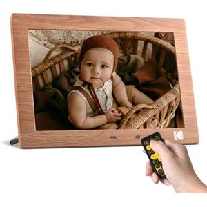 KODAK Cornice Digitale 10 pollici, Cornice Digitale Foto No WiFi con Telecomando, Cornice Elettronica per Foto con HD IPS Schermo, Immagini Video Lettore Musicale, Accensione/Spegnimento Automatico