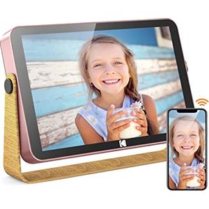 KODAK Cornice Digitale WiFi 10 Pollici con Ricaricabile Batteria 4000mAh, HD IPS Touchscreen Cornice Elettronica Cloud con App, 16GB di Memoria, Condivisione di Immagini Musica Videos con la Famiglia