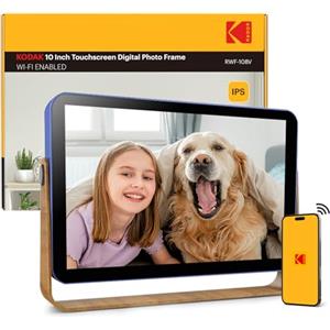 KODAK Cornice Digitale 10 Pollici, WiFi Cornice Elettronica con Batteria, Memoria 32GB, Display Foto/Video in Modalità Multimediale, Meteo/Geolocalizzato/Calendario con Aggiornamento Automatico, Blu