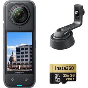 Insta360 X4 Pack Cantiere - Videocamera 360° per cantieri, Video HDR 360° 8K30fps, Foto 72MP, Timelapse 11K, Supporta DroneDeploy, OpenSpace, Cupix, Oculo, WhiteHelmet, Reconstruct,PlanRadar e altro.
