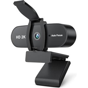 OFFCUP 2K Webcam PC con Microfono Cancellazione del Rumore, Web Cam Full HD 1080p USB Web Camera Streaming Videocamera Plug & Play PC Laptop Desktop per Videochiamate Conferenza e Studio