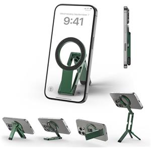 ULANZI Treppiede magnetico per telefono, Mini treppiede smartphone in alluminio con magnete bifacciale 14N, Porta telefono scrivania pieghevole, Compatibile con iPhone 17,16,15,14,13,12 Samsung Xiaomi