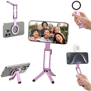 ULANZI MA60 Treppiede magnetico per telefono, Mini treppiede smartphone in alluminio con magnete bifacciale 14N, Porta telefono scrivania, Compatibile con iPhone 17,16,15,14,13,12 Samsung Xiaomi
