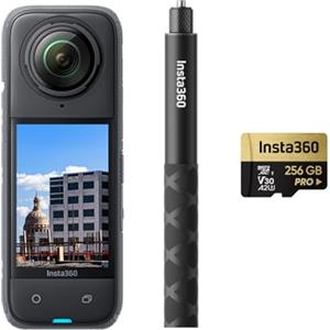 Insta360 X4 Pack Cantiere Selfie Stick - Videocamera 360° per cantieri, Video HDR 360° 8K30fps, Foto 72MP, Timelapse 11K, Supporta DroneDeploy, OpenSpace, Cupix, Oculo,WhiteHelmet,PlanRadar e altro.
