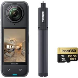 Insta360 X4 Pack Tour Virtuale - Foto HDR 360º a 72MP, Protezioni Lenti Standard, Batteria 2290mAh, supporta Zillow, Floorfy, Realsee, Kuula, 3DVista, GoThru, OpenSpace, DroneDeploy e altro
