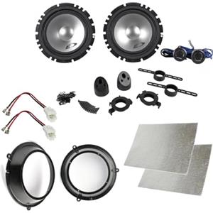 Superauto hi-fi Kit 4 Casse Per Fiat Panda dal 2003 al 2012 Con Adattatori E Supporti Altoparlanti Alpine Predisposizione Anteriore + insonorizzante