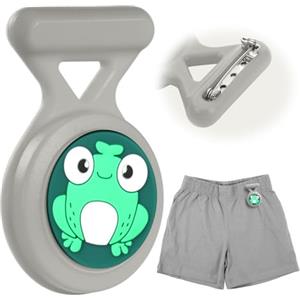 AXFEE 1 Pezzi Portachiavi AirTag, Localizzatore di Chiavi AirTag Portatile per Zaini e Animali Domestici, Cover Protettiva Anti-Perso, Anti-graffio Custodia Airtag Nascosta con Spilla(Rana)