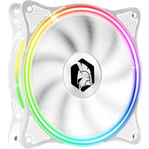 EMPIRE GAMING - Ventola di Case per PC Gamer da 1x120 MM - Flusso d'aria elevato - RGB Indirizzabile LED PWM 3 Pin 5 Volt - Dual Loop - Silenzioso - Raffreddamento 12 cm -Bianco