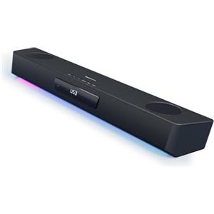 CREATIVE Sound Blaster Katana SE, Soundbar da gaming multicanale, potenza di picco di 180 W, design bi-amplificato a 4 driver, tecnologia Super X-Fi e illuminazione RGB