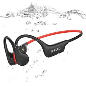 I love e iFecco IFECCO Cuffie Conduzione Ossea Nuoto, IP68 Impermeabili Auricolari Piscina Nuoto Bluetooth 6.0, Cuffie Subacquee con Lettore MP3 da 8G, Wireless Auricolari per Nuoto, Corsa, Surf, Ciclismo