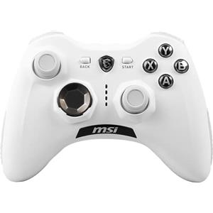 MSI FORCE GC30 V2 BIANCO Wireless PC Gamepad Controller - 2.4 GHz, batteria Li-Ion 600mAh, coperture D-Pad sostituibili, due motori a vibrazione, USB 2.0 - cablato/wireless