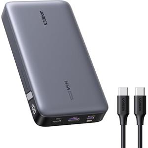 UGREEN Nexode Power Bank 145W 25000mAh, Caricatore Portatile Ricarica Rapida USB C PD 3.1 140W con Display, Compatibile con MacBook, iPhone 17 Pro Max Air/16, Galaxy S24 S23 Ultra, Dell