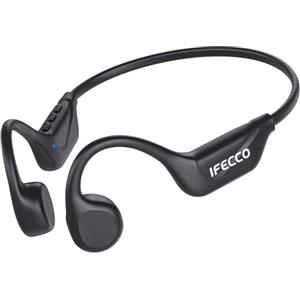 I love e iFecco IFECCO Cuffie Conduzione Ossea, Auricolari Conduzione Ossea Bluetooth 5.4 con Microfono, IPX5 Impermeabili Auricolari Sportive, Open-ear Cuffie per Ciclismo Corsa Fitness