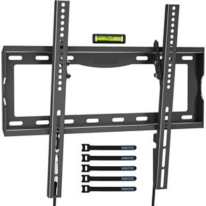 BONTEC Supporto Tv Parete Staffa da Parete per TV da 26-65 Pollici, Ultrasottile Inclinabile Supporto TV da fino a 55kg, Max VESA 400 x 400mm, con Fascette per Cavi